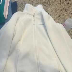 White Columbia fleece zip up jacket